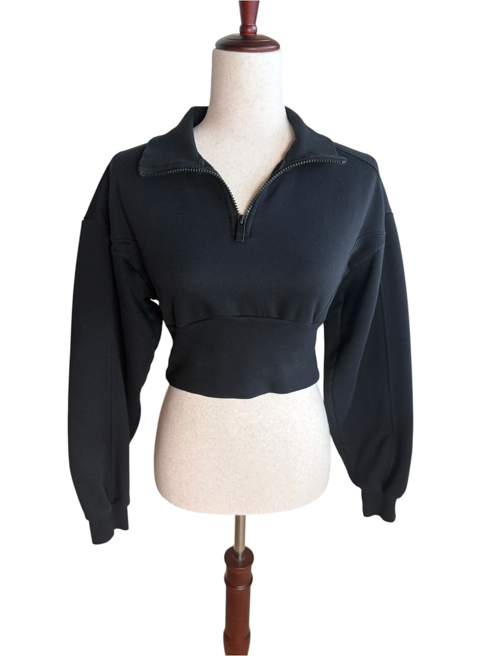 ALO Yoga Vixen Black Zip-Up Active Jacket